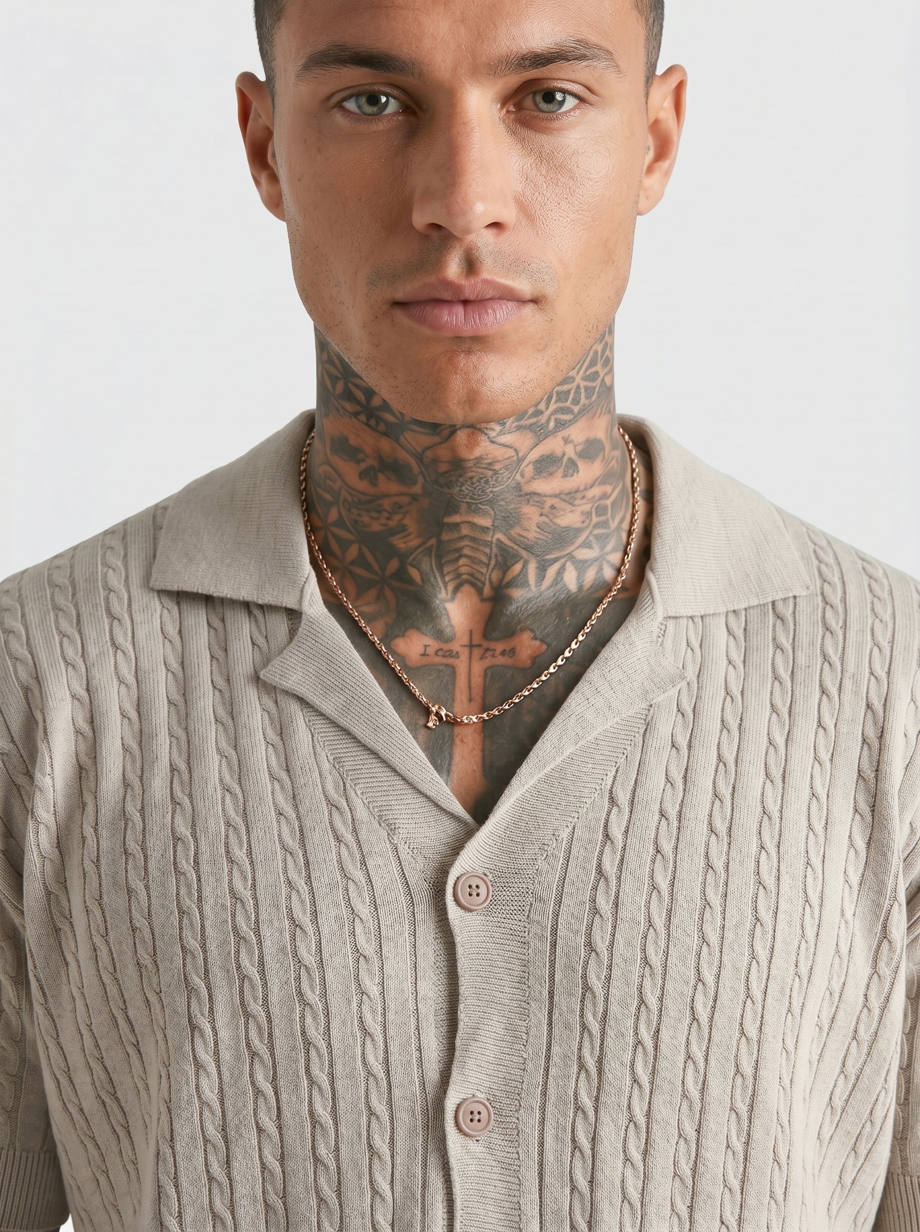 Men’s Knit Button-Up Short Sleeve Shirt