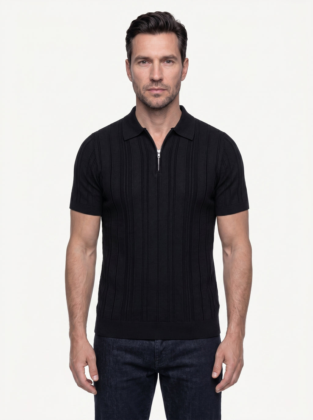 Men’s Muscle Fit V-Neck Polo Shirt