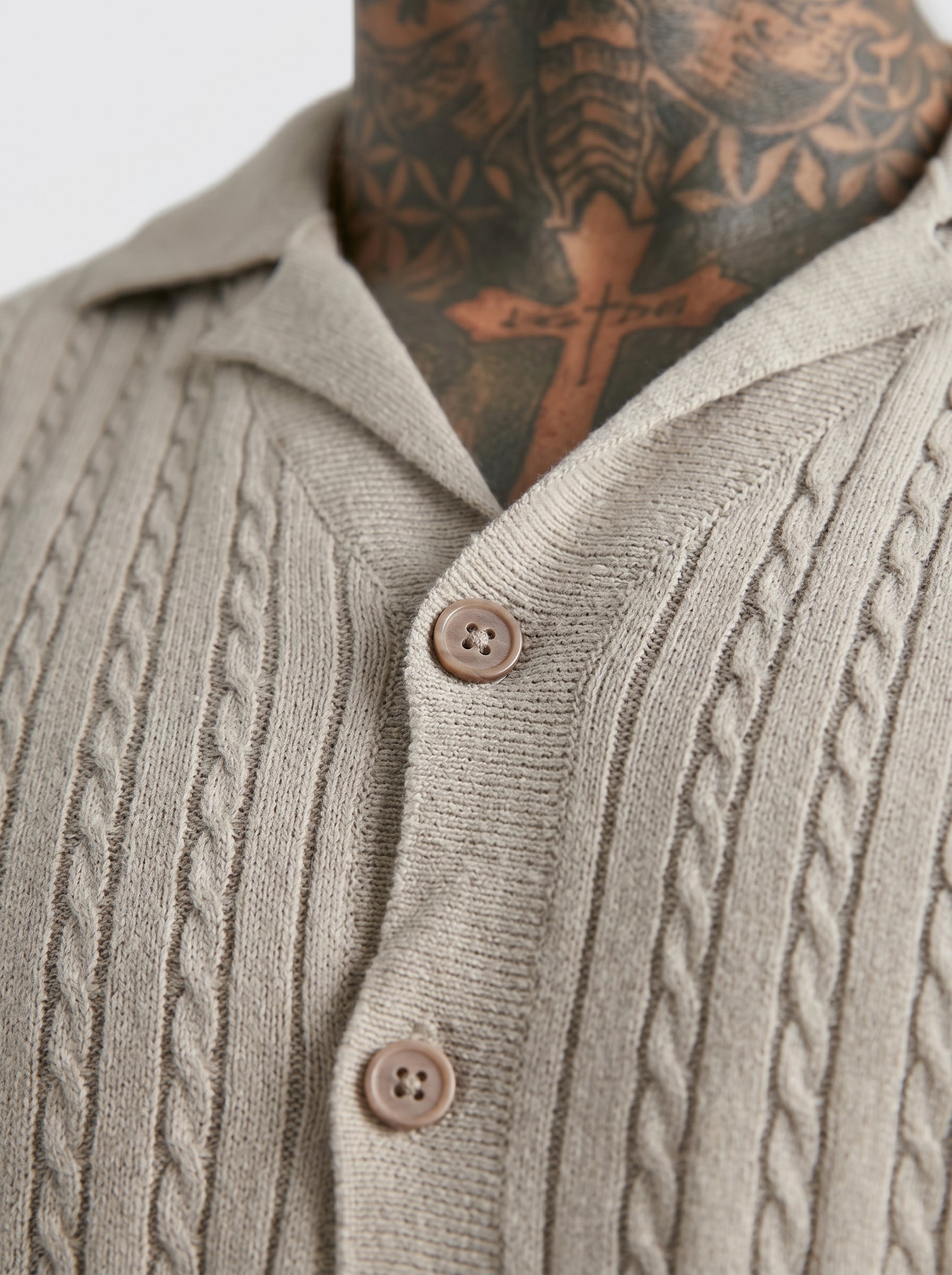 Men’s Knit Button-Up Short Sleeve Shirt