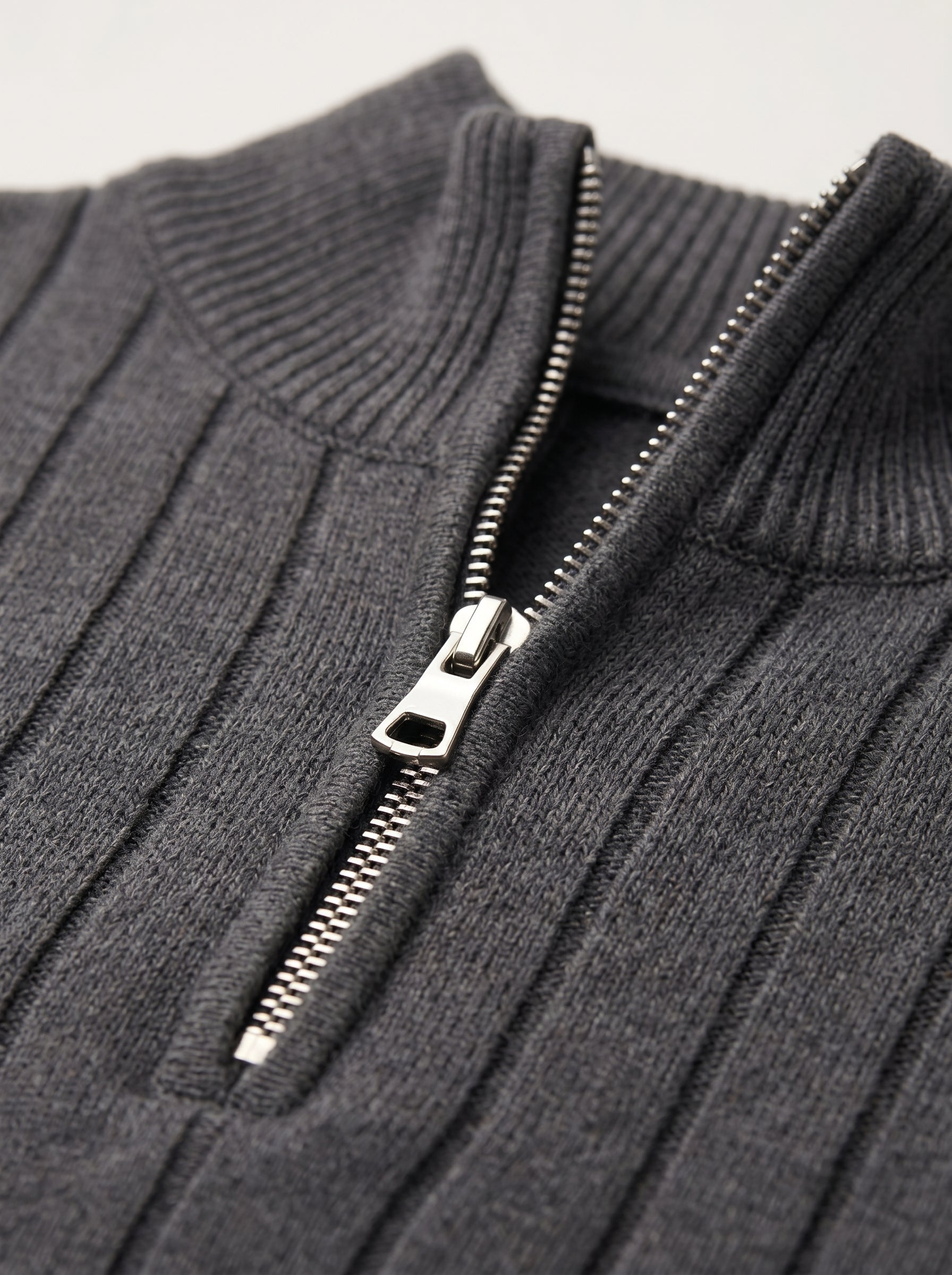 Men’s Ribbed Quarter Zip Sweater